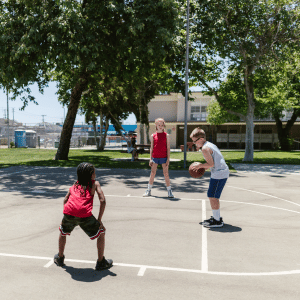 Katy Texas Independent School District kids playing basketball
