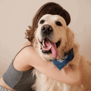 dog and owner reunited in Katy, Texas shelter