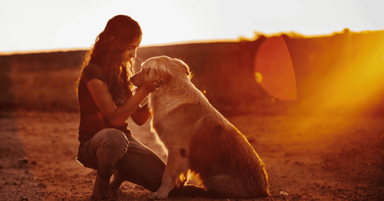 How to Find or Reunite a Lost Pet in West Houston woman with dog