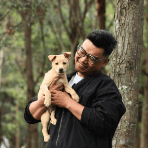 dog at Katy’s “Blessing of the Animals” Event